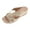 Gold, variant on PPgejGEK Slippers for Women Indoor and Outdoor Women's Fashion Casual Summer New Style Wedge Heel Solid Color Flower Beach Slippers Garden Clog Slippers up to 40% off
