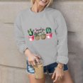 thumbnail image 4 of Womens Cactus Graphic Sweatshirts Valentines Cute Crewneck Tops Long Sleeve Pullover Casual Shirts, 4 of 8