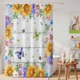 thumbnail image 6 of Shower Curtain Sunflower Daisy Butterfly Bee Shower Curtains for Bathroom Decor, Waterproof Polyester Shower Curtain Set with Hooks, Small Stall Size 36" x 72" Spring Floral Wood Grain, 6 of 9