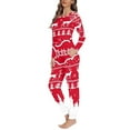 thumbnail image 2 of Renewold Trendy Adult Reindeer Snowflake Pajama Set for Women Soft Snug-Fit Sweatshirt 2 Pieces Elastic Christmas Day Relaxed Durable Loungewear Clothes Size 6XL, 2 of 4