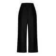 thumbnail image 4 of REORIAFEE Womens Ankle Track Pants Capri Palazzo Pants Scrunch Butt Lift High Waisted Casual Pants Lightweight Baggy Stretchy Slacks 2024 Trending Fashion Clothing, 4 of 5