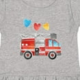 thumbnail image 4 of Inktastic Valentine's Day Fire Truck with Hearts Girls Toddler Dress, 4 of 5