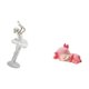 thumbnail image 4 of Figura moderna de cierva bailarina, escultura artística creativa para decoración de dormitorio, oficina, entrada o mesa. Artesanía de fina elaboración, 4 of 7
