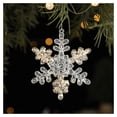 thumbnail image 2 of Christmas Clear Snowflake Pendant Snowflake Garland Feather Shape Xmas Decor for Christmas Theme Party Decor, 2 of 5