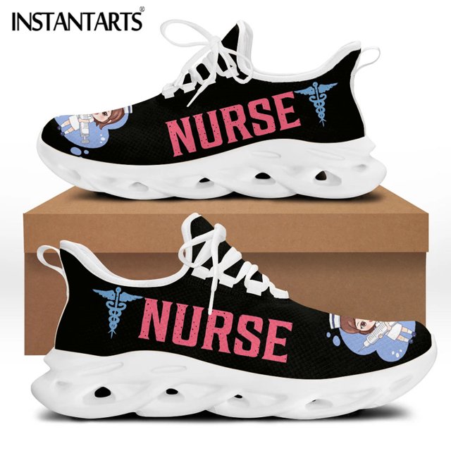 Zapatillas de plataforma para enfermera, gran oferta , transpirables, con cordones de malla, cómodas, para correr
