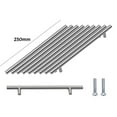 thumbnail image 5 of Manijas para puertas de gabinetes y muebles de acero inoxidable plateado de 160 mm, con tornillos incluidos, juego de 10 piezas, 5 of 5