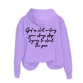 thumbnail image 4 of DondPO Essentials Hoodie Hoodies for Women Women's Trust God God Is Still Writing Your Story Print Casual Hooded Graphic Hoodies Sweatshirt for Women Purple 4XL, 4 of 4