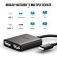 thumbnail image 2 of Lemorele USB C to Dual HDMI Adapter 4K@60Hz, Type-C to HDMI Splitter for 2 Monitor,USB C to HDMI Converter Extended Display for MacBook Air/Pro,Dell ,HP,Lenovo Laptop, 2 of 7