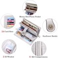 thumbnail image 4 of Cartera grande de piel para mujer, cartera grande para mujer, muchos compartimentos con 24 ranuras para tarjetas, cartera larga para mujer, protección RFID, 4 of 6