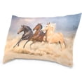 thumbnail image 2 of Horses Velvet Oblong Lumbar Plush Throw Pillow Cover/Shams Cushion Case - 20x36in - Decorative Invisible Zipper Design for Couch Sofa Pillowcase Only, 2 of 7