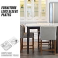 thumbnail image 4 of FUEENIRVA 4pcs Table Leg Mounting Hardware Silver Leg Support Plates for Home Improvement, 4 of 6