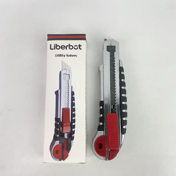 Liberbot Utility knives,Box Cutter Retractable, 18mm Box Knife, Utility Knife Retractable with Snap Off Blade, Boxes Cutter Knives for Cardboard, Art, Craft