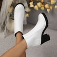 thumbnail image 5 of Mepaouo Women's Ankle Boots Chunky Heeled Short Dress Booties Side Zipper Fall Winter Pumps Shoes, 5 of 9