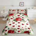 thumbnail image 2 of Erosebridal Ensembles de Couette Romantiques pour la Saint-Valentin Format Double, Couettes et Duvets Roses pour Filles, Réversible 3 Pcs, Réversible, 2 of 7