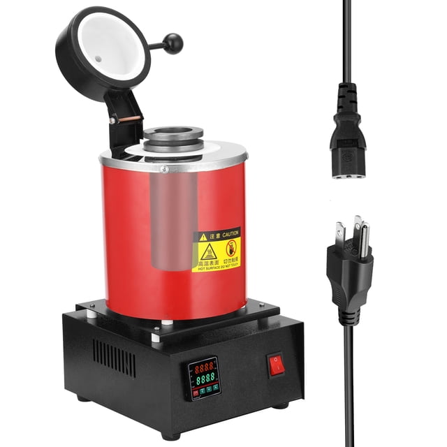 Horno de fusión 3 kg Horno de crisol de grafito portátil Alta temperatura Pequeño