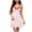 Pink, variant on Lopecy-Sta Women’s Nightgown V-Neck Spaghetti Strap Cherry Print Lace Trim Slip Dress for Cozy Loungewear