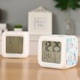 thumbnail image 2 of Cinnamoroll Digital Alarm Thermometer Night Glow Cube 7 Color Clock LED Changing LCD Display Suitable for Bedroom Children, 2 of 5