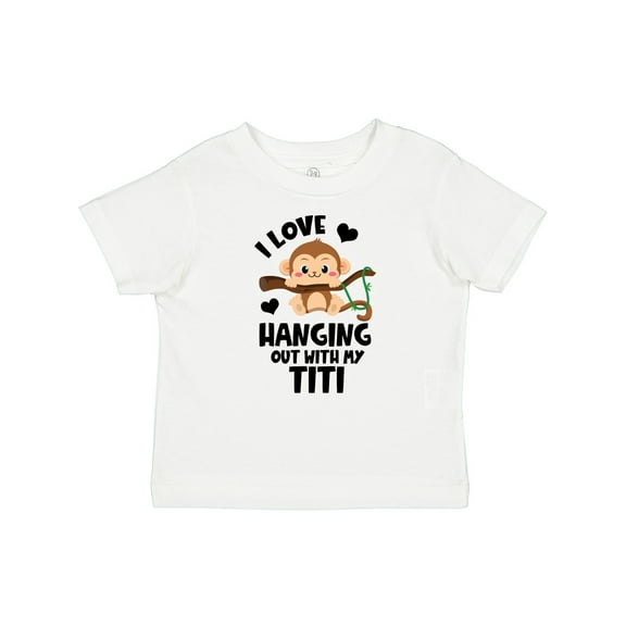 Inktastic Monkey I Love Hanging out with My Titi Boys or Girls Baby T-Shirt
