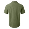 thumbnail image 5 of Curuila Shirts For Men Solid Color Short Sleeve Relaxed Fit Spring Summer Lapel Button Down Comfortnable Tee Green Size 2Xl, 5 of 5
