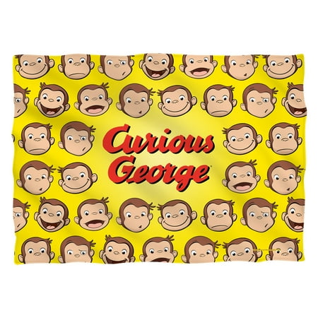 Curious George Heads Pillow Case White One Size - Walmart.com