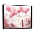 thumbnail image 2 of Designart "Serenity in the Skies Pink and White Balloon III" Landscapes Framed Wall Art - Modern Pink Abstract Landscapes Bedroom Framed Canvas Wall Art, 2 of 6