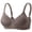 Coffee, variant on Bras for Women Bras Bras for Women No Underwire Women Solid No- Threaded Gathered Back Button Underwear Bra Pink 38