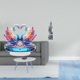 thumbnail image 2 of Escultura de cisne acrílico y estatua de Guan Yin, centro de mesa para oficina, estantería y decoración Feng Shui del hogar., 2 of 8