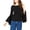black, variant on Sage The Label Womens Ribbed Pullover Blouse, Black, Large