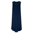 thumbnail image 5 of Vetsdori Womens Plain Midi Dresses Sundress Sleeveless Slip Dress Summer Cotton Linen Tank Casual,Crew Neck Mujer Dresses for Women, 5 of 7