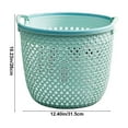 thumbnail image 3 of Kezqiaxn Dirty Clothes Basket Portable Dirty Clothes Basket Hollow Storage Basket Large Capacity Thicken Basket with Reinforced Handle Bathroom Laundry Room Hollow Dirty Clothes Basket Blue, 3 of 9