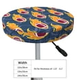 thumbnail image 2 of Goofa Burning Rugby Balls Printed Stool Covers Round, Waterproof Round Bar Stool Covers Anti-Slip Round Bar Stool Seat Cover with Elastic Bands Durable -12 inch, 2 of 7