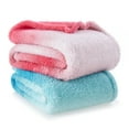 thumbnail image 4 of Mainstays Cozy Plush Teal Ombre Throw Blanket, Standard Throw, 4 of 6