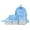 Blue, variant on 3 Pcs Baseball Ice Cream Drip Backpack Set Baseball Drip Bag with Lunch Box Pencil Bag for Sport Travel BackPack