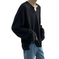 thumbnail image 2 of Camiseta de manga larga para hombre con cuello en V, camiseta informal minimalista a la moda para hombre para uso diario al aire libre, 2 of 8