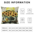 thumbnail image 5 of TIAOTIAOHOU Fall Country Decorative Farmhouse Throw Pillow Cover, Spring Summer Autumn Watercolor Sunflower Truck Cushion Case, Home Decoration Outside Pillowcase Decor, 5 of 5