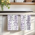 thumbnail image 7 of Purple Grey Botanical Kitchen Towels Set of 1, Spring Floral Summer Farmhouse Absorbent Dish Towels for Kitchen, Microfiber Hand Towel, Quick Drying Tea Towel for Cleaning Decorative Dishcloths, 7 of 7