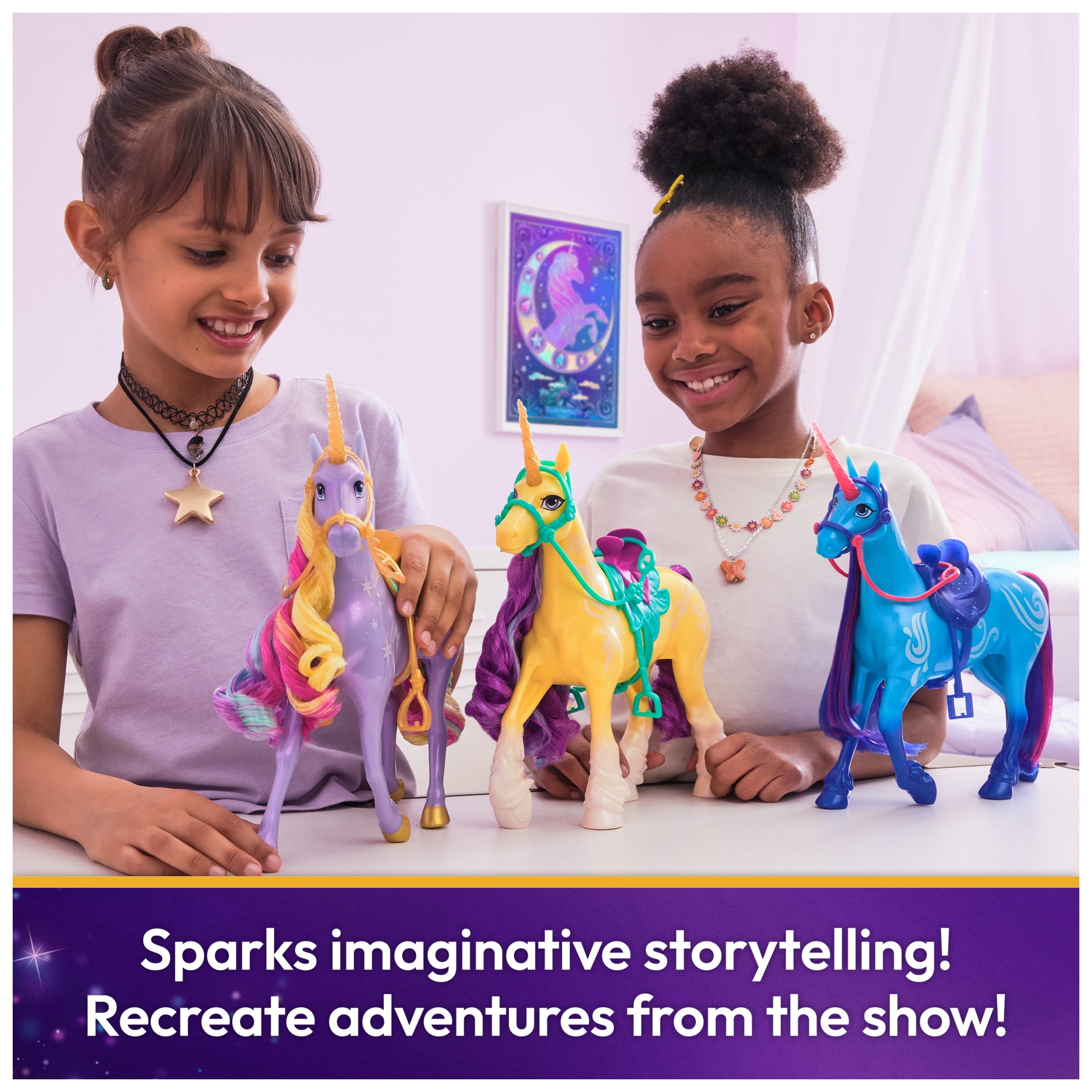Unicorn Academy, Leaf Unicorn with Head Movement, Toys for Girls Ages 4+