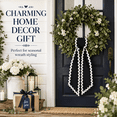 thumbnail image 7 of Wreath Sash for Front Door, Multi-Color Scalloped Edge Wreath Ribbon Sash, 47.24In Long Door Garland Bow Decor for Holiday Wedding Home Porch Decoration 1Pack-Black, 7 of 7