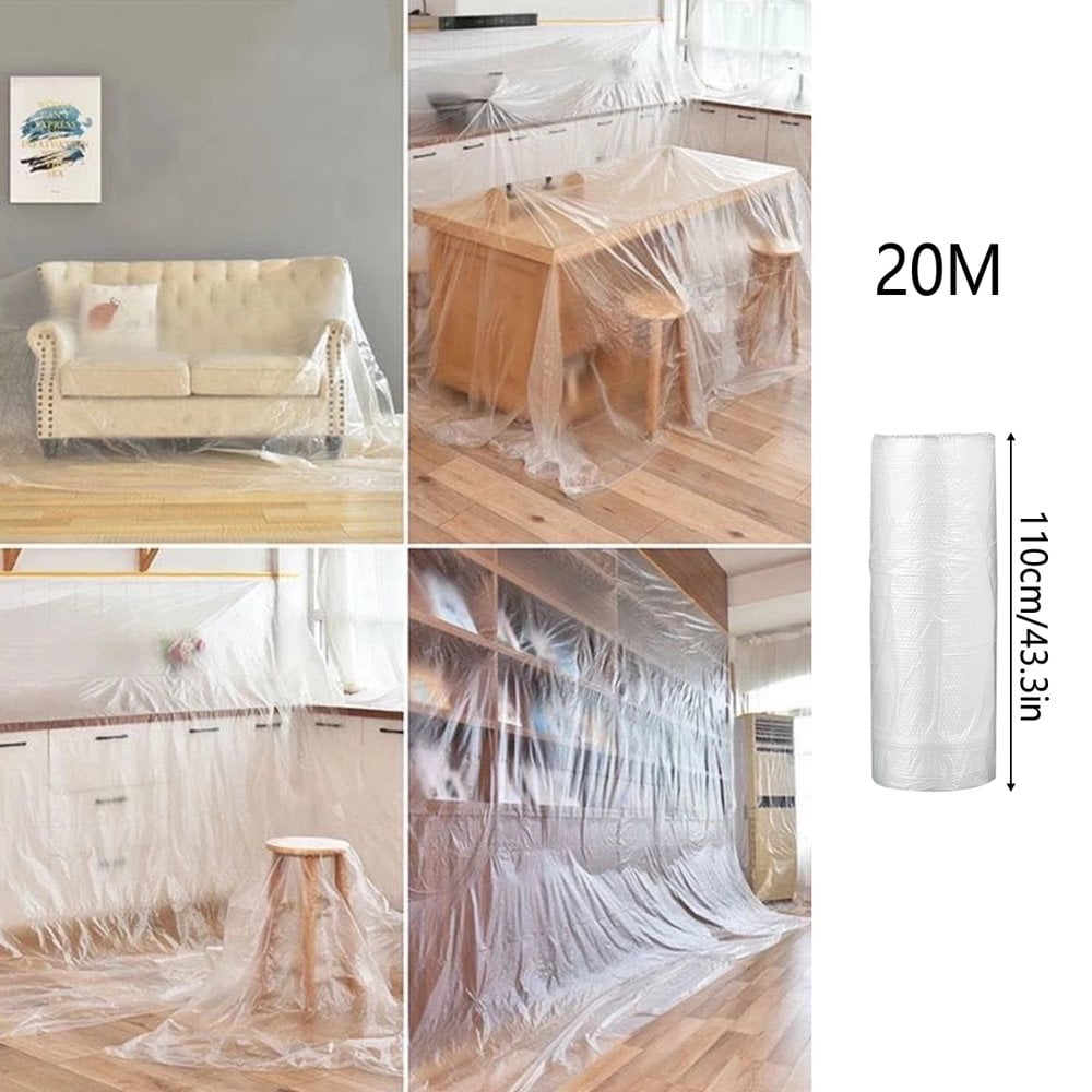 Plastic Drop Cloth for Painting Clear Plastic Sheeting Waterproof Plastic Tarp Dust Cover Dustproof Floor Furniture Cover Walmart