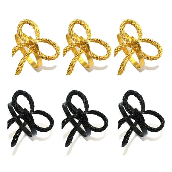 ACDANC Napkin Rings,Artistic Finish Gold Napkin Rings,Minimal Style Napkin Rings Towels for Guests,Charming Detail Curved Napkin Rings,