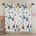 thumbnail image 5 of Blackout Kids Curtains,White Butterfly Name Pattern Childrens Insulated Curtains Set Of 2,Bedroom Essentials,Toddler Room Decor 52"x63", 5 of 5