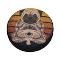 thumbnail image 3 of Bingfone Pug Dog Yoga Spare Tire Cover Weatherproof Universal Wheel Protectors For Rv Camper Travel Trailer Suv Truck 16 Inch, 3 of 9