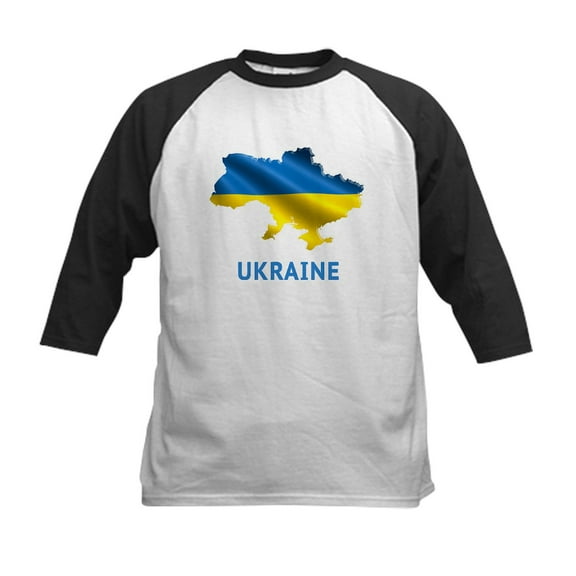 CafePress - Cool Ukraine Flag Ukrainian Pride Baseball Jersey - Kids Cotton Baseball Jersey, 3/4 Sleeve Shirt