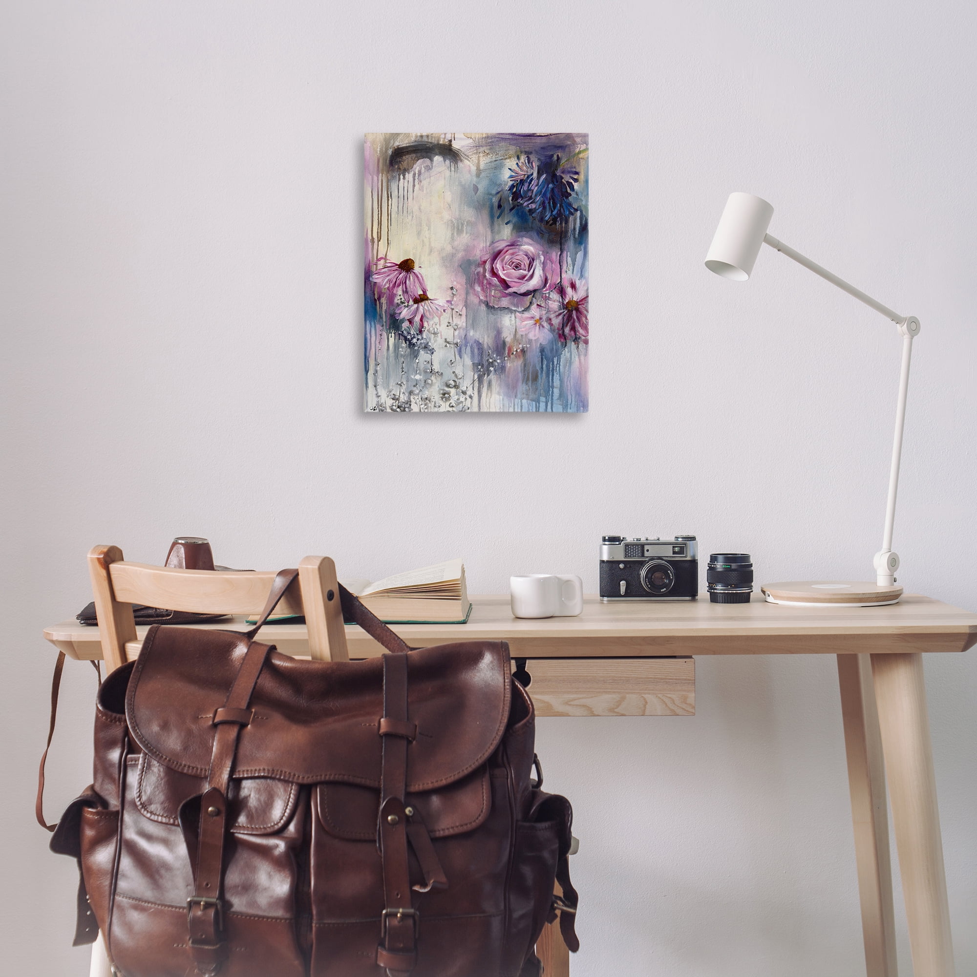 Stupell Industries Lavender Light Blossoms Abstract Painting Wrapped Canvas Art Print Wall Art, 24 x 30