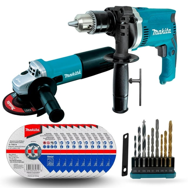 Combo Makita Miniesmeril + Rotomartillo 1/2 Pulg. + Acces