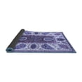 thumbnail image 2 of Ahgly Company Indoor Round Abstract Blue Modern Area Rugs, 3' Round, 2 of 4
