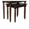 thumbnail image 3 of Benjara Elegantly Engraved Wooden Frame Nesting Table, Set of 2, Brown, 3 of 3