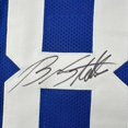 thumbnail image 2 of Framed Autographed/Signed Brandon Stokley 35x39 Indianapolis Blue Football Jersey JSA COA, 2 of 2