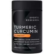 Sports Research Turmeric Curcumin, C3 Complex, 500 mg, 120 Softgels