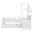 thumbnail image 4 of Royard Oaktree Twin Size House Bed with Sofa Bench, House Platform Bed Frame with Drawers and Shelves, 4 of 7
